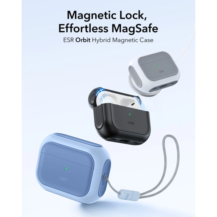 ESR - ESR Airpods Pro 3 Skal Magsafe Orbit Halolock - Powder Blå