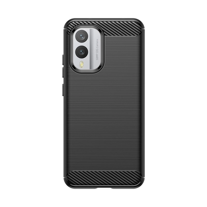 OEM - Nokia X30 Mobilskal Carbon Silikon - Svart