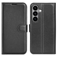 Amorus - AMORUS Samsung Galaxy S26 / S26 Pro Pl&aring;nboksfodral Konstl&auml;der St&auml;ll - Svart