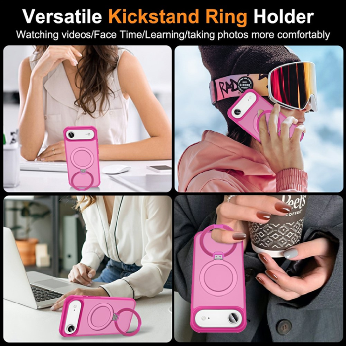 A-One Brand - iPhone 17 Air Mobilskal MagSafe TPU+PC Kickstand - Rosé