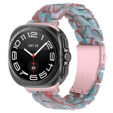 A-One Brand - Galaxy Watch 8/8 Classic (40/44/46mm) Armband Vattentät Acrylic - Emerald Röd