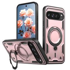 N/A - Mobilskal till Google Pixel 9 Pro Plast Milit&auml;rskydd Kickstand - Ros&eacute;guld