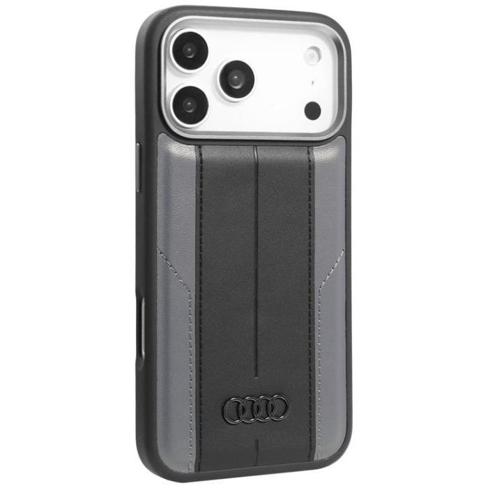 Audi - Audi iPhone 17 Pro Max Mobilskal MagSafe Syntetiskt Läder A6 - Svart