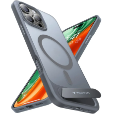 Torras - Torras iPhone 16 Pro Max Mobilskal Magsafe Kickstand - Grå