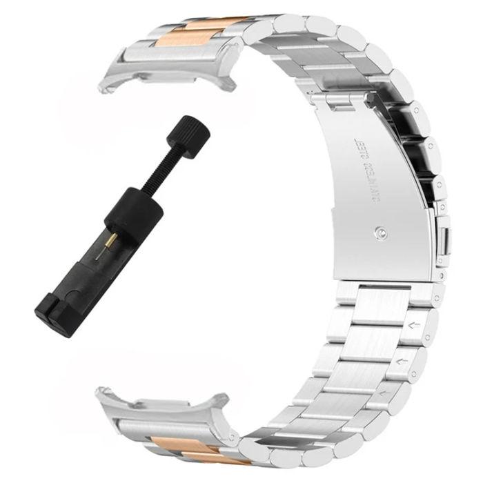 A-One Brand - Galaxy Watch 8 (44mm/40mm) Armband Stainless Steel Three Bead