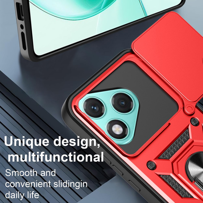 A-One Brand - Honor 400 Lite 5G Mobilskal Kickstand - Röd