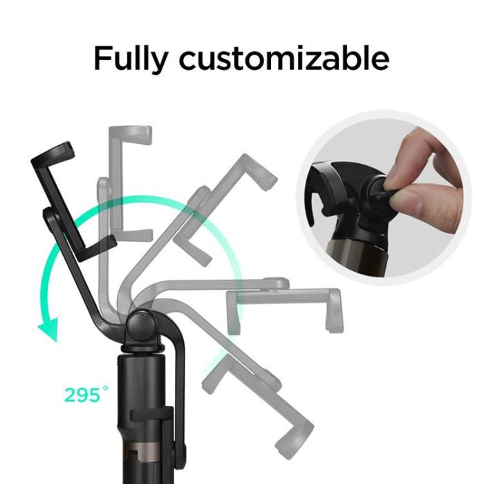 Spigen - Spigen Trådlös Selfie Stick Tripod - Svart