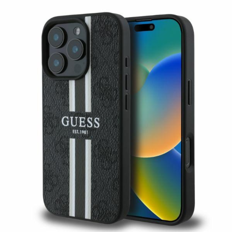 Guess iPhone 16 Pro Max Mobilskal Magsafe 4G Printed Stripes | 2353 | AlltMobil