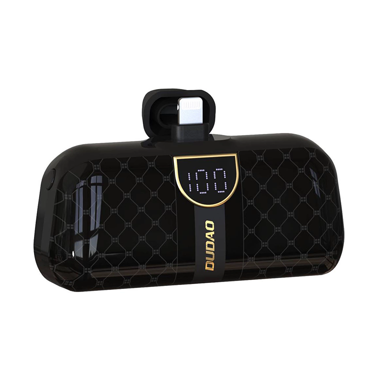 Dudao Mini Powerbank 5000mAh med Lightning kontakt - Svart (Svart) | 505295 | AlltMobil