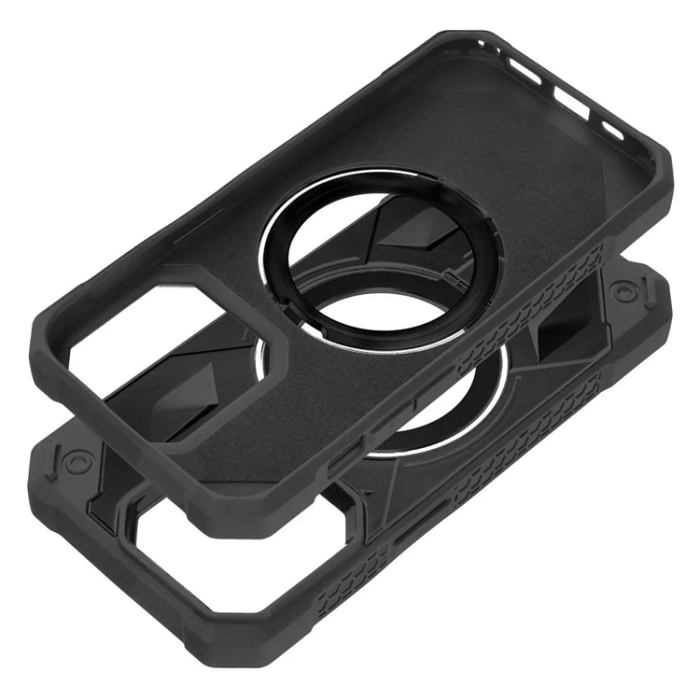 OEM - iPhone 15 Plus Mobilskal Magsafe Ringhållare Armor - Svart