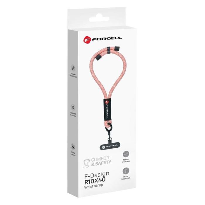 Forcell - Forcell Handled Mobilrem Lanyard med Justerbar Längd - Rosa