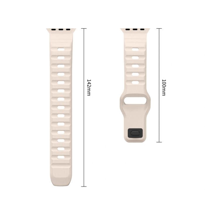 Tech-Protect - Tech-Protect Armband För Apple Watch (44/45/46/49mm) Silikon Line - Stone