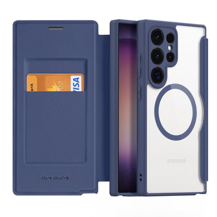 Dux Ducis - Dux Ducis Galaxy S24 Ultra Plånboksfodral Magsfae Skin X Pro - Blå