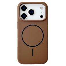 A-One Brand - iPhone 17 Pro Mobilskal MagSafe Silikon Anti Drop - Brun