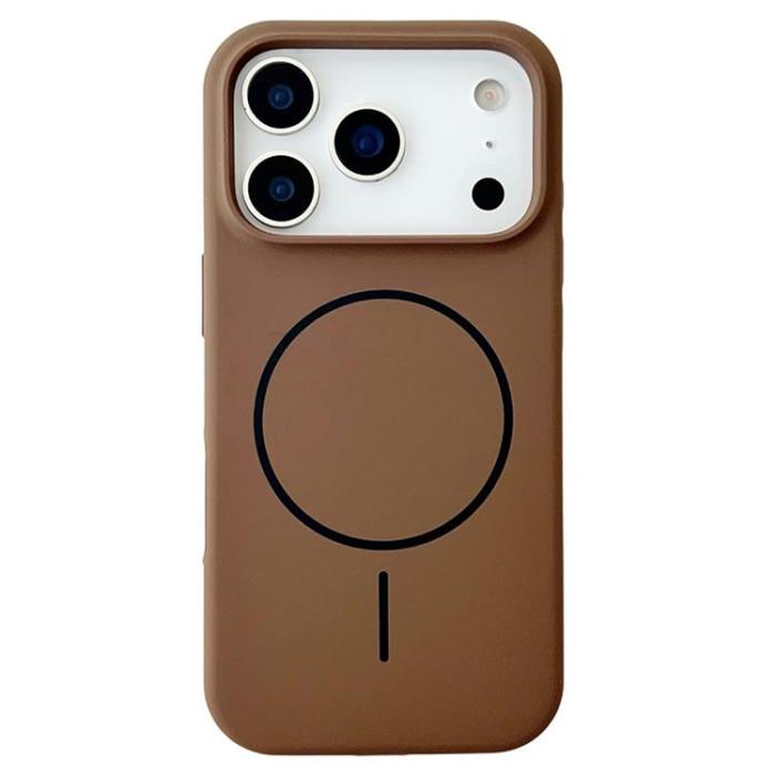 A-One Brand - iPhone 17 Pro Mobilskal MagSafe Silikon Anti Drop - Brun
