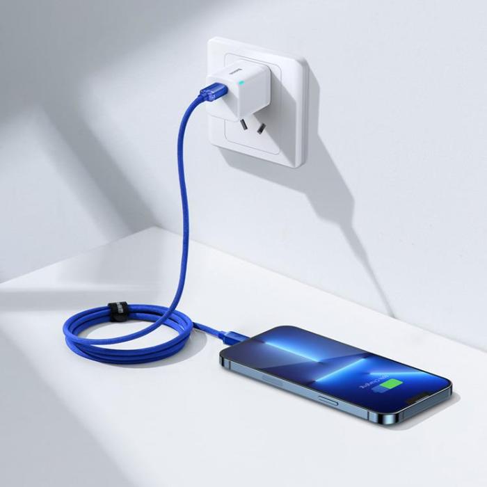 BASEUS - Baseus Crystal USB-C till Lightning kabel 20W 1.2m - Blå
