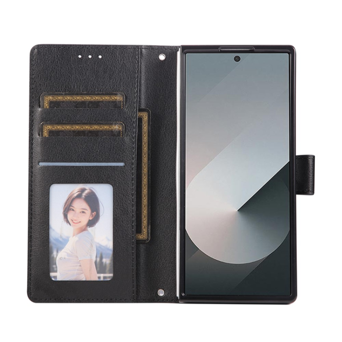 A-One Brand - Galaxy Z Fold7 Plånboksfodral Med Handledsrem - Svart