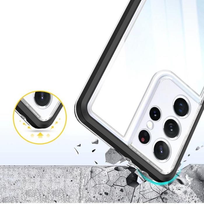 OEM - Galaxy S21 Ultra 5G Skal Clear 3in1 - Svart