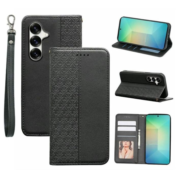 OEM - Plånboksfodral för Samsung Galaxy S26 Plus Konstläder - Svart