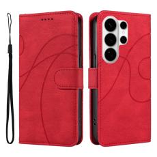 OEM - Pl&aring;nboksfodral f&ouml;r Samsung Galaxy S26 Ultra Konstl&auml;der St&auml;ll - R&ouml;d