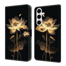 OEM - Pl&aring;nboksfodral f&ouml;r Samsung Galaxy S26 F&auml;llbart St&auml;ll - Guldtr&aring;dad Lotus