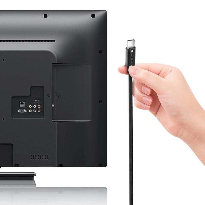 Forcell - FORCELL USB-C till USB-C kabel QC4.0 PD100W / 4K / 20Gbit/s 1m