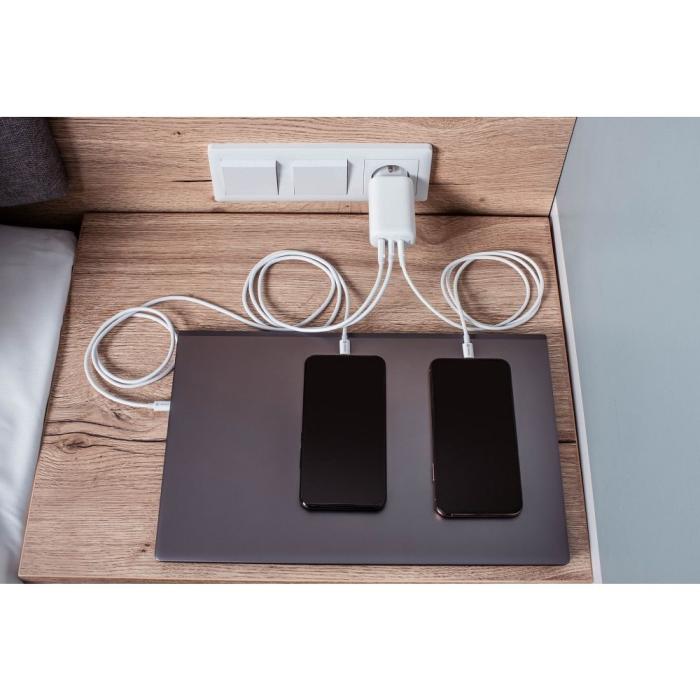 Forcell - FORCELL USB-C till USB-A kabel QC4.0 3A/20V 60W C336 1m vit
