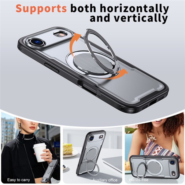 A-One Brand - iPhone 17 Air Mobilskal MagSafe TPU+PC Kickstand - Grå