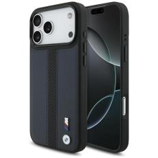 BMW - BMW iPhone 17 Pro Max Mobilskal MagSafe M Perforated Stripe Logo - Marinblå
