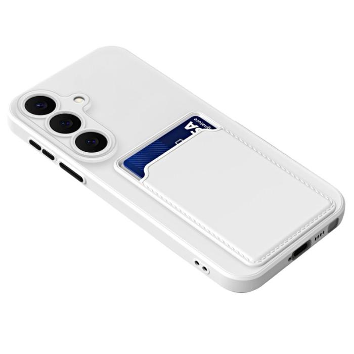 OEM - Mobilskal för Samsung Galaxy S26 Flexibelt TPU med kortfack - Vit