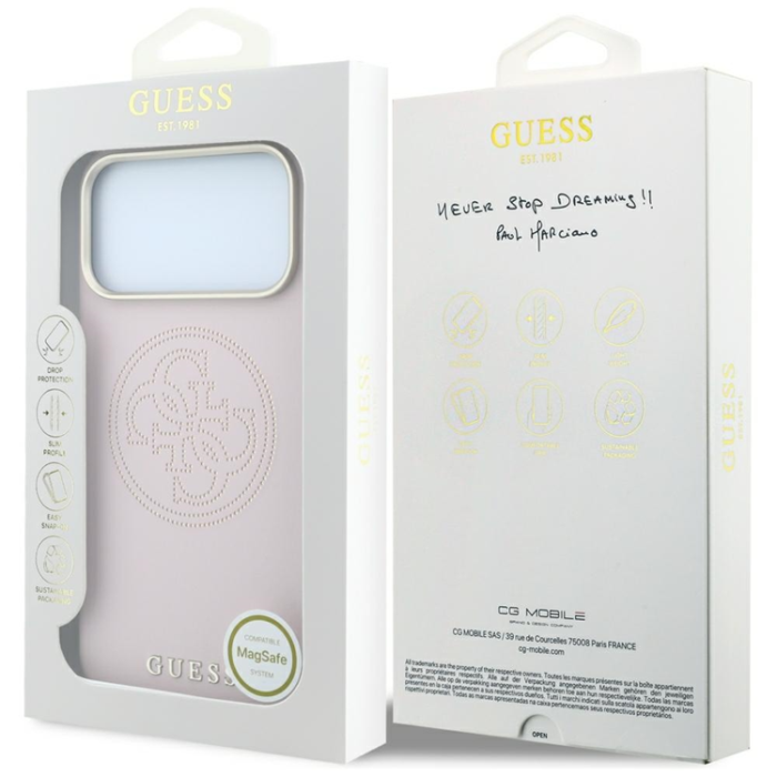 Guess - Guess Mobilskal För iPhone 18 Pro/iPhone 17 Pro Magsafe Perforated 4G Gold Logo