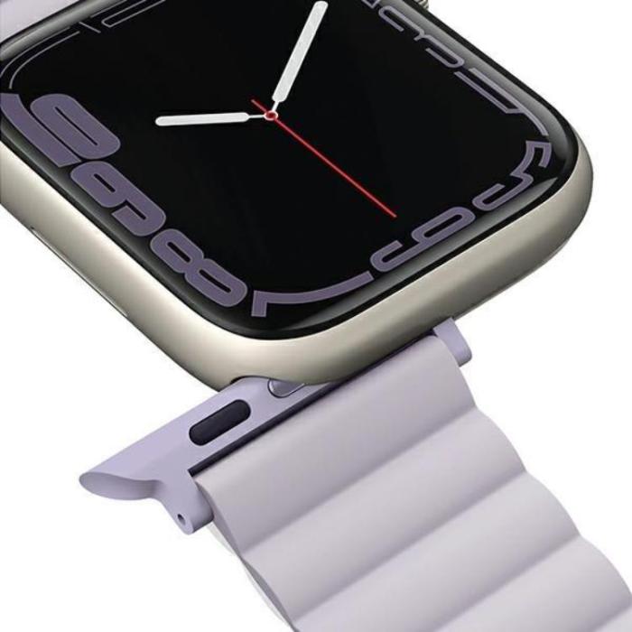 UNIQ - Uniq Apple Watch 4/5/6/7/8/SE/SE2 (38/40/41mm) Armband Reversible Magnetic - Vit