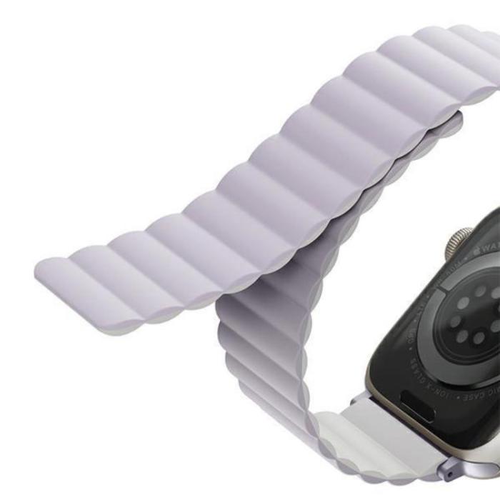 UNIQ - Uniq Apple Watch 4/5/6/7/8/SE/SE2 (38/40/41mm) Armband Reversible Magnetic - Vit