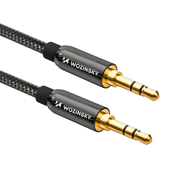 Wozinsky - Wozinsky 2xAUX Kabel Universal Mini Jack 1.5m - Svart