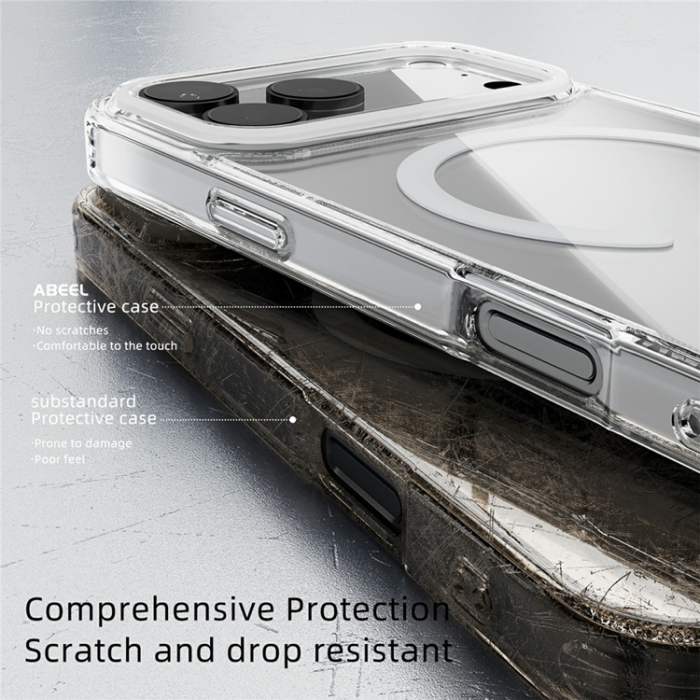 ABEEL - ABEEL iPhone 17 Pro Max Mobiskal MagSafe Anti Scratch - Svart
