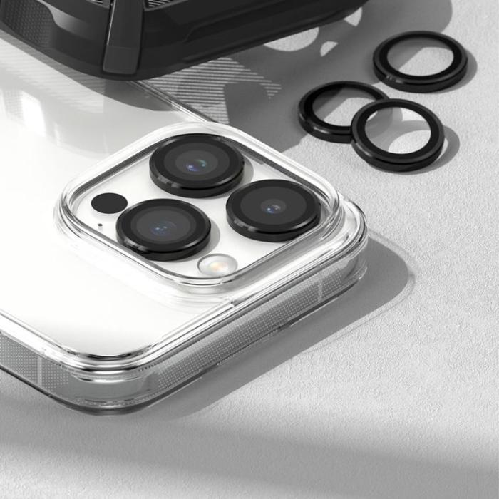 Ringke - Ringke iPhone 15 Pro Kameralinsskydd i Härdat Glas - Svart
