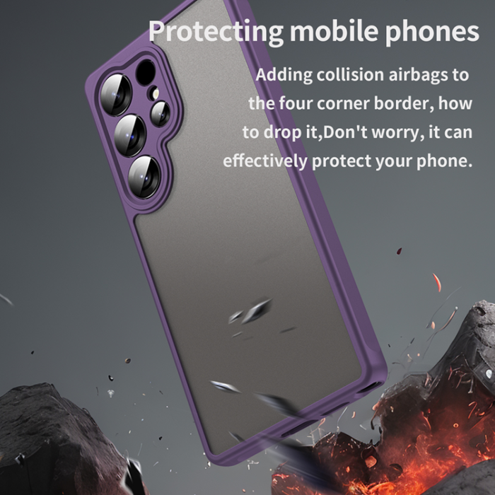 WANLONFENG - WANLONFENG Galaxy S25 Ultra Mobilskal FD Series Skin - Lila