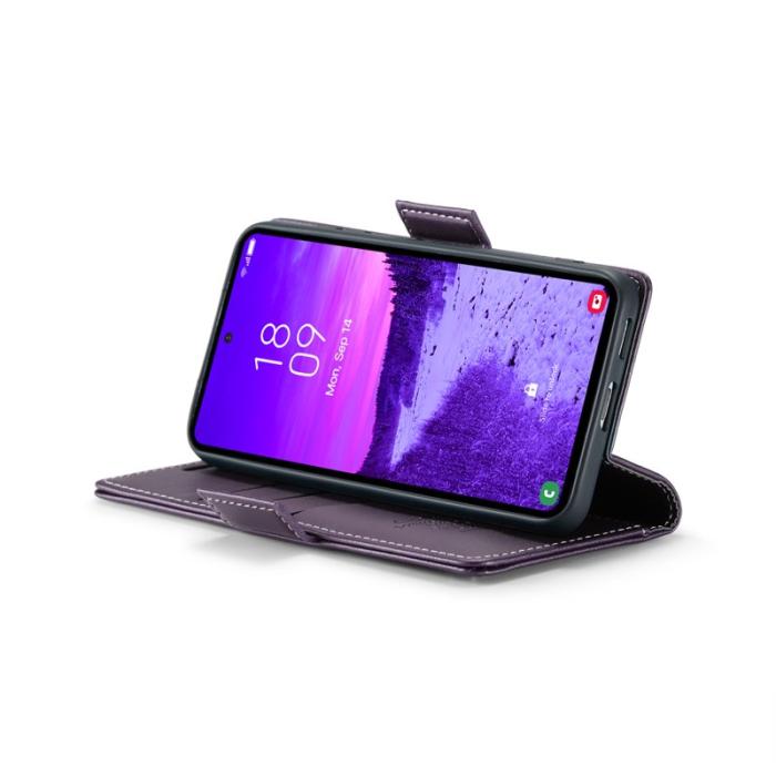 Caseme - CASEME Plånboksfodral Konstläder till Samsung Galaxy S25 - Lila