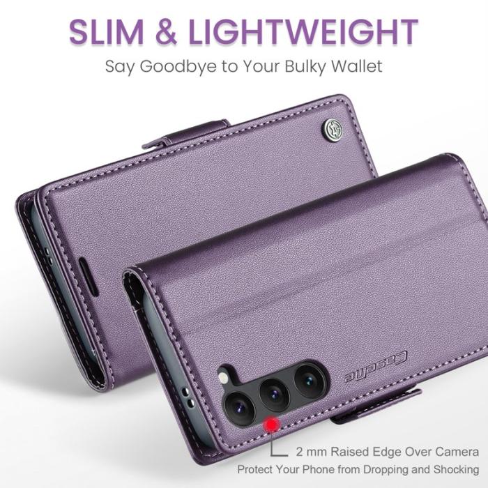Caseme - CASEME Plånboksfodral Konstläder till Samsung Galaxy S25 - Lila