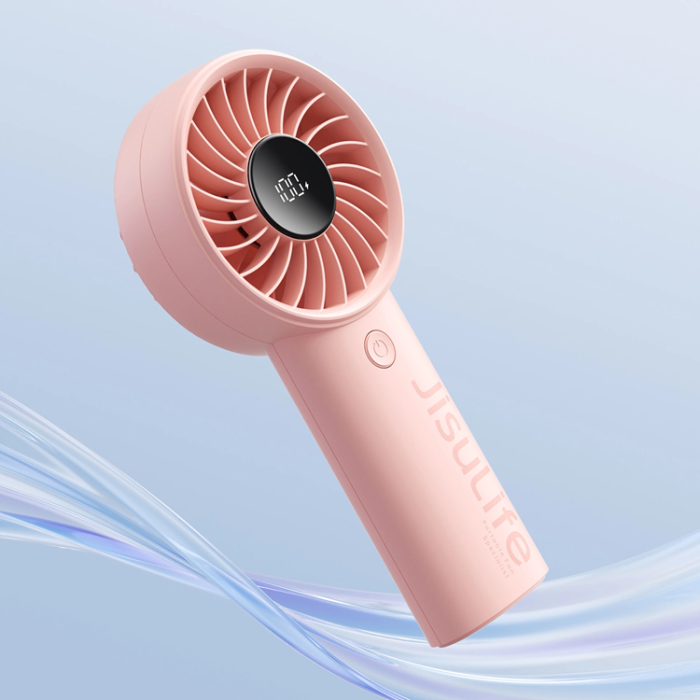 Jisulife - Jisulife Bärbar USB Handfläkt 5000 mAh Life4 - Rosa