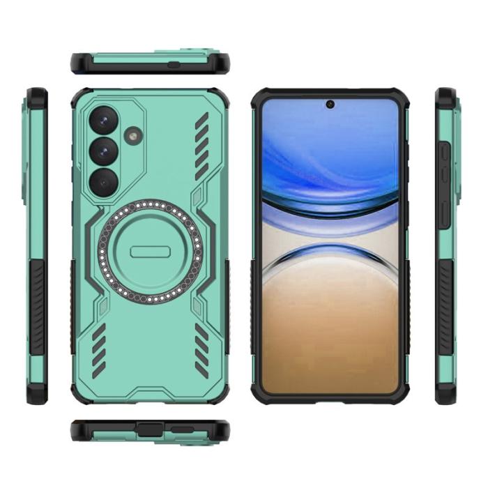OEM - Mobilskal till Samsung Galaxy S26 Plus Magnetiskt Butterfly Armor PC + TPU Grön
