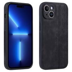 AZNS - AZNS Mobilskal till iPhone 15 Plus Anti-Scratch PU L&auml;der - Svart