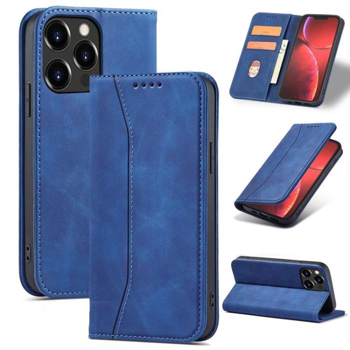 OEM - iPhone 12 Pro Max Plånboksfodral Magnet Fancy - Blå