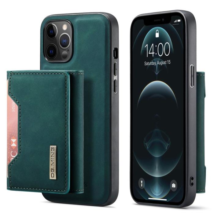DG.MING - DG.MING M2 Series 2-in-1 Tri-Fold Wallet Mobilskal iPhone 13 Pro Grön