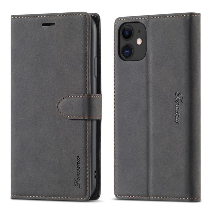 FORWENW - FORWENW F1 Series Plånboksfodral för iPhone 11 - Konstläder - Svart