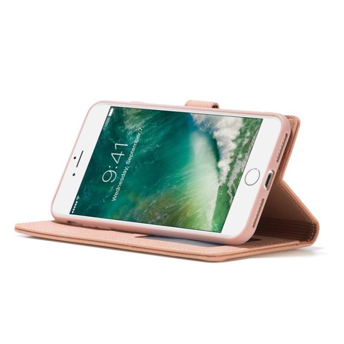 FORWENW - FORWENW F1 Series Plånboksfodral för iPhone 7/8/SE - Konstläder - Roséguld
