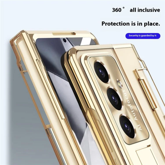 A-One Brand - Galaxy Z Fold 7 Mobilskal med Skärmskydd och Stylus - Silver