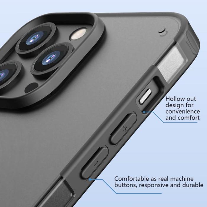 X-Level - X-LEVEL Mobilskal till iPhone 12 Pro Max Matte PC+TPU Svart