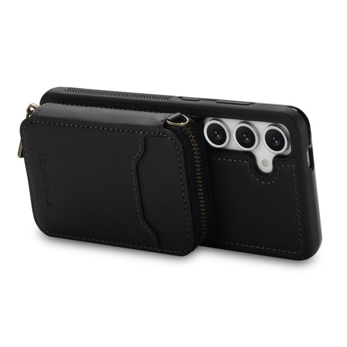 LC.imeeke - LC.IMEEKE L6 för Samsung Galaxy A36 5G Konstläder Plånboksfodral - Svart