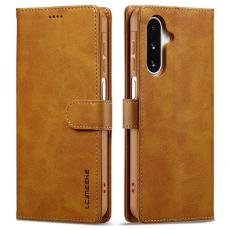 LC.imeeke - LC.IMEEKE Samsung Galaxy A17 Pl&aring;nboksfodral Konstl&auml;der - Gul